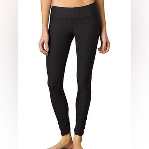 Prana Black Print Leggings size medium